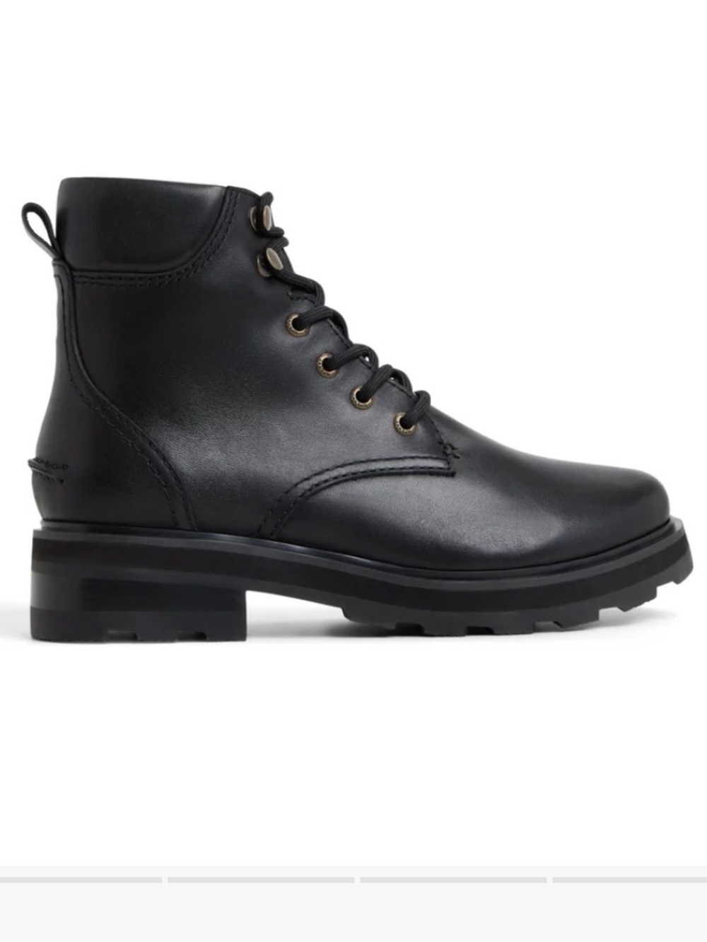 Sperry Tahoe Lace up Lug Boot in Black Leather